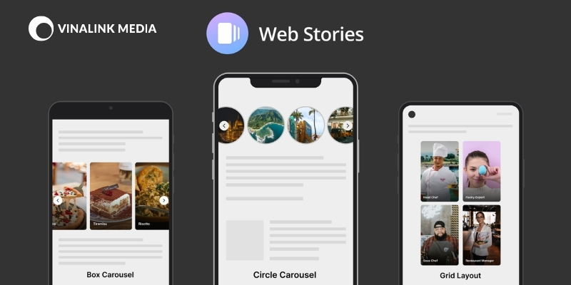 Web Stories hiện ở vị trí đầu bảng khi tìm từ khóa